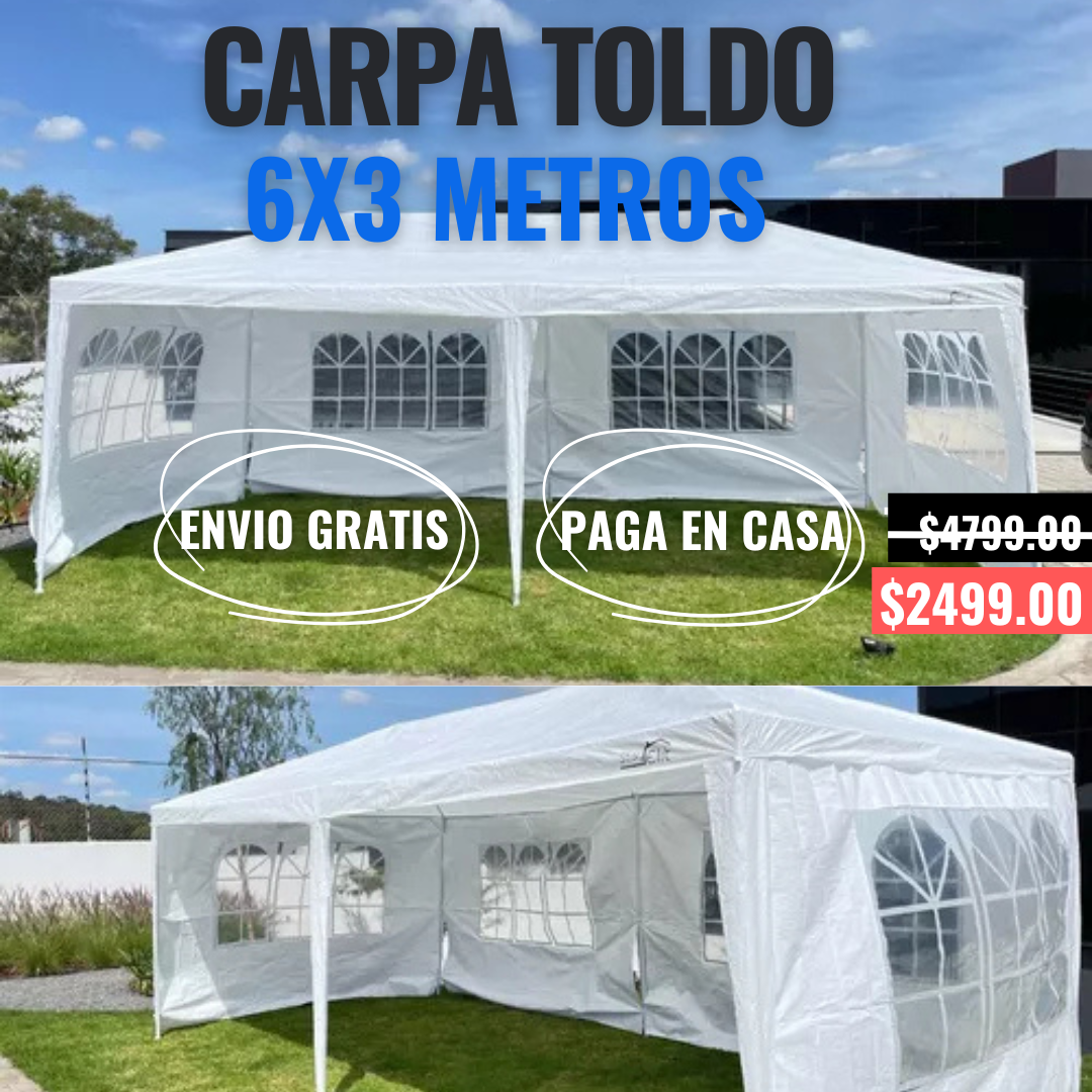 Carpa toldo 6x3 metros