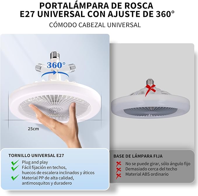 🔥 Ventilador con Luz LED y Control Remoto ⚡